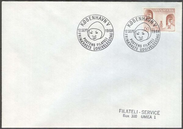 Danmark - FDC 1968-09-12 - Grönländska Barnhjälpen, 1 kpl Adressat
