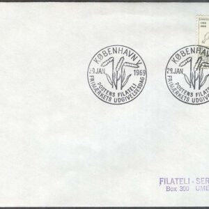 Danmark – FDC 1969-01-29 – Lanthushållningsällskapet 200 år, 1 kpl Adressat