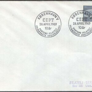 Danmark – FDC 1969-04-28 – Europa CEPT 1969 – CEPT 10 år, 1 kpl Adressat