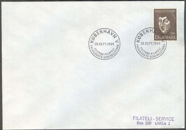 Danmark - FDC 1969-09-25 - Niels Stensen, 1 kpl Adressat