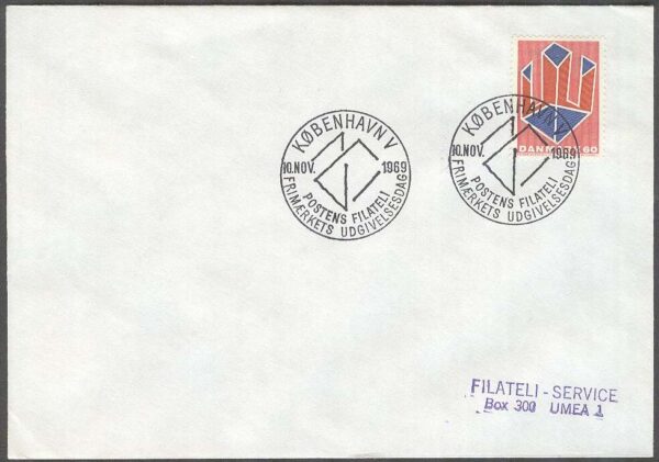 Danmark - FDC 1969-11-10 - Kuben Non-figurativt, 1 kpl Adressat