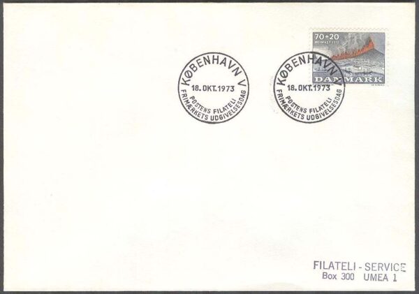 Danmark - FDC 1973-10-18 - Hemön, 1kpl Adressat
