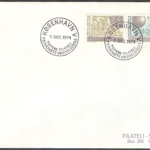 Danmark – FDC 1974-10-09 – Danska Postväsendet 350 år, 2 kpl Adressat