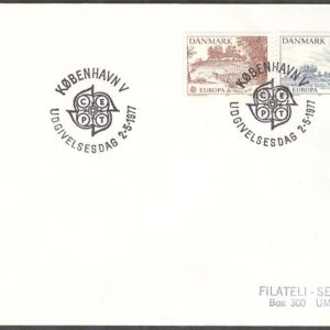 Danmark – FDC 1977-05-02 – Europa CEPT 1977 Landskap, 2 kpl Adressat