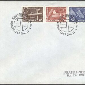 Danmark – FDC 1977-09-22 – Danskt hantverk bla Hästskor, 3 kpl Adressat