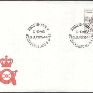 Danmark – FDC 1984-06-06 – Invasionen i Normandie 40 år, 1 kpl Vinjett 1