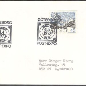 Göteborg 4/4-73 Ringtyp 100 år POST-EXPO