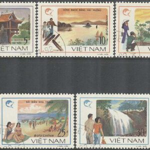 Vietnam – M 1906-1912 Turism – Byggnader & Landskap, 7 kpl