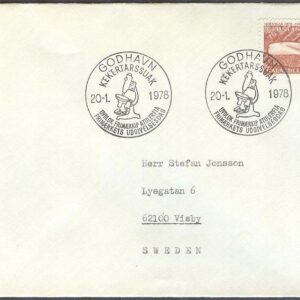 Grönland – FDC 1978-01-20 – Meteorit – Vetenskapliga undersök 100 år, 1 kpl Adressat