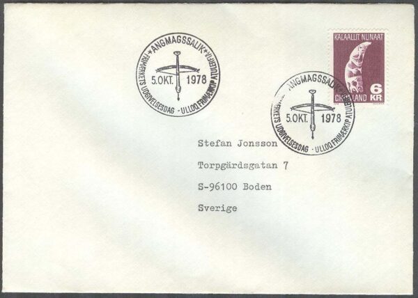 Grönland - FDC 1978-10-05 - Tupilak, 1 kpl Adressat