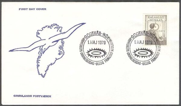 Grönland - FDC 1979-05-01 - Självstyre, 1 kpl Vinjett 1