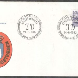 Grönland – FDC 1982-06-24 – Jakob Danielsen – Valrossjakt, 1 kpl Vinjett 1