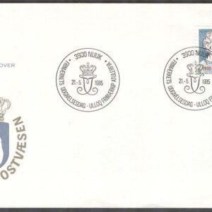 Grönland – FDC 1985-05-21 – Drottning Ingrid, 1 kpl Vinjett 1