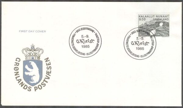 Grönland - FDC 1985-09-05 - Gerhard Kleist - Konstnär - Harar, 1 kpl Vinjett 1