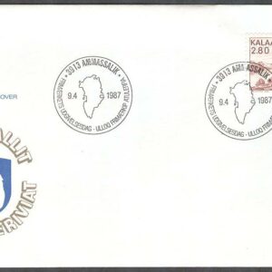 Grönland – FDC 1987-04-09 – Peter Rosing – Konstnär, 1 kpl Vinjett 1