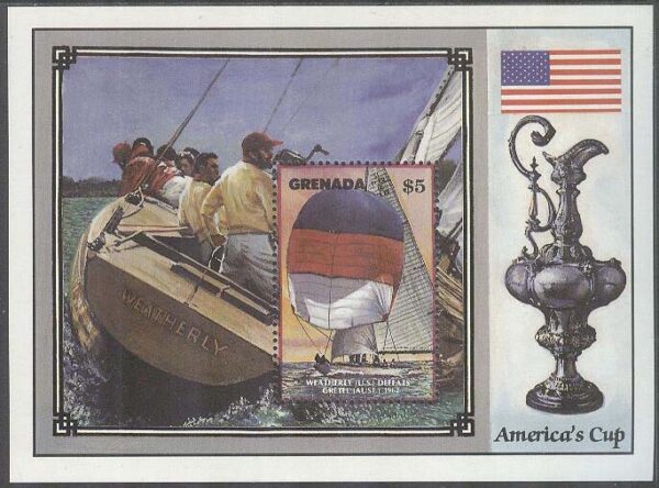 Grenada - M BL 182 Båtar - Segelregatta om America’s Cup, Block **