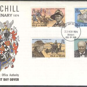 Isle of Man – FDC 1974-11-22 – Sir Winston Churchill 100 år – Politiker, 4 kpl