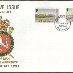 Isle of Man – FDC 1975-01-08 – Sevärdheter bla Kyrkan i Tynwald Hill, 2 kpl