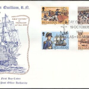 Isle of Man – FDC 1979-10-19 – Fartyg – J Quilliam död i 150 år, 4 kpl