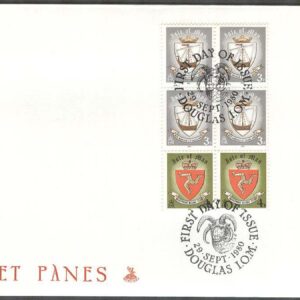 Isle of Man – FDC 1980-09-29 – Tynwald-Parlament II 1000 år, 2 st HBL ur Häfte
