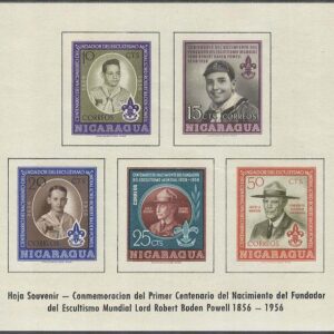 Nicaragua – M BL  43 Scouting – Baden-Powell 100 år, Block **