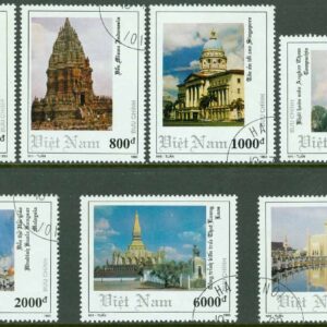 Vietnam – M 2539-2545 Sydostasiatisk arkitektur, 7 kpl stpl
