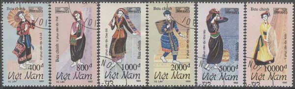 Vietnam - M 2561-2566 Folkdräkter - Utställning BANGKOK 93 I, 6 kpl