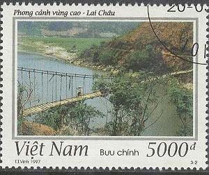 Vietnam – M 2838-2840 Landskap i Nordvietnam bla Hängbro i Lai Châu, 3 kpl