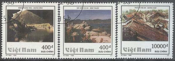 Vietnam - M 2897-2899 Landskap bla stranden vid Cà Ná, 3 kpl