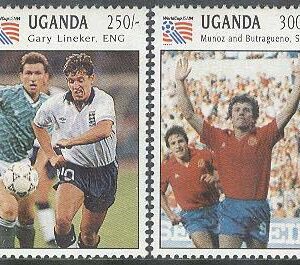 Uganda – M 1248, 1250-1251, 1255 VM i Fotboll i USA 1994 I Spelare, 4 olika **