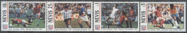 Nevis - M  769-770, 773, 776 VM i Fotboll i USA 1994 Spelare, 4 olika **