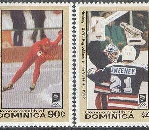 Dominica – M 1718-1719 OS i Lillehammer 1994 Skridsko & Ishockey, 2 kpl **