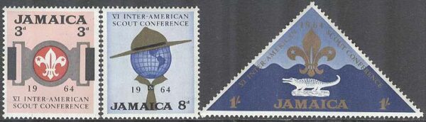 Jamaica - M  235-237 Scouting - 6:e Interamerikanska konferansen, 3 kpl **