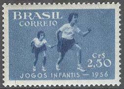 Brasilien – M  892 Sport – 6:e Ungdomsspelen Rio de Janeiro 1956, stafettlöpning. 1 kpl **