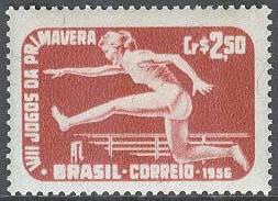 Brasilien – M  898 8:e Vårsportspelen 1956, häcklöpning, 1 kpl **