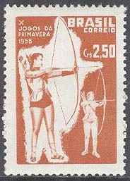 Brasilien – M  945 Sport – Sportspelen för kvinnor 1958 – Bågskytte, 1 kpl **