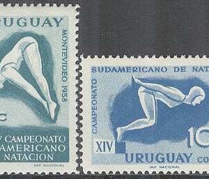 Uruguay – M  810-811 Sport – 14:e Sydamerikanska simmästerskapen 1958, 2 kpl **