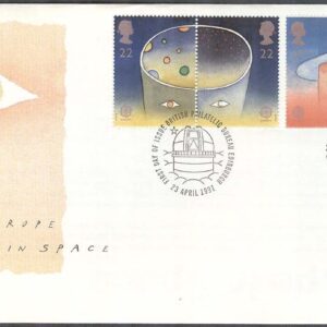 England – FDC 1991-04-23 – Europa CEPT 1991 Europa i Rymden, 2 sr par kpl