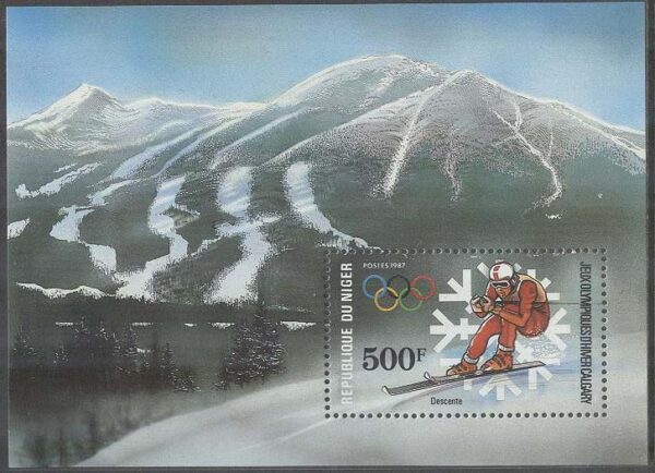Niger - M BL  51 OS i Calgary 1988 Alpin Skidåkning, Block **