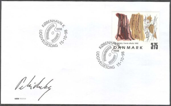 Danmark - FDC 1998-10-15 - Frimärkskonst I, 4 kpl Vinjett 1-4