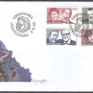Danmark – FDC 1999-06-02 – Dansk revy bla Preben Kaas, 4 kpl Vinjett 1
