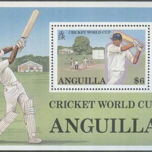 Anguilla – M BL  77 Sport – Världscupen i Kricket i Indien 1987, Block **