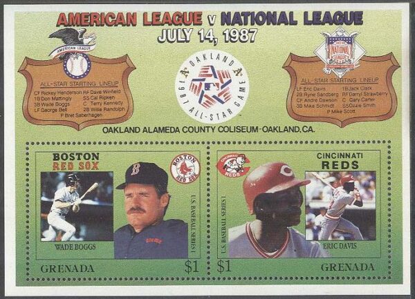 Grenada - M BL 194 Sport - Baseball All Star Match1987, Block **