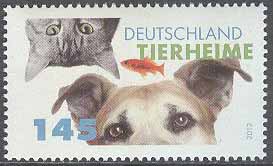Tyskland – M 2945 Hund – Katt – Fisk – Djurhem 1 kpl **