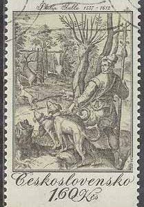 Tjeckoslovakien – M 2242 Jakt med Hundar – Konst, märke