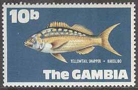 Gambia – M  252 Fiskar – Gulstjärtsnapper, 10 b **