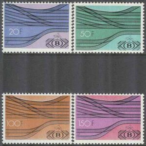 Belgien – M JP  353-355 Järnvägspaketmärken, lokomotiv, 4 kpl **