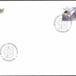 Island – FDC 1997-09-03 – Islands Grafiska Fackförbund 100 år, 1 kpl Vinjett 1