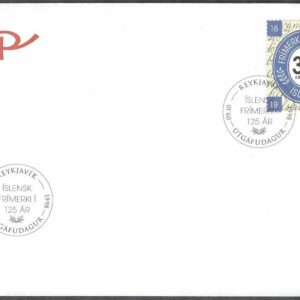 Island – FDC 1998-10-09 – Frimärksjubileet, 1 kpl Vinjett 1