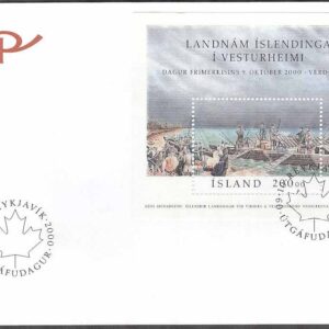 Island – FDC 2000-10-09 – Grundat av Vesturheim – Båtar, Block Vinjett 1
